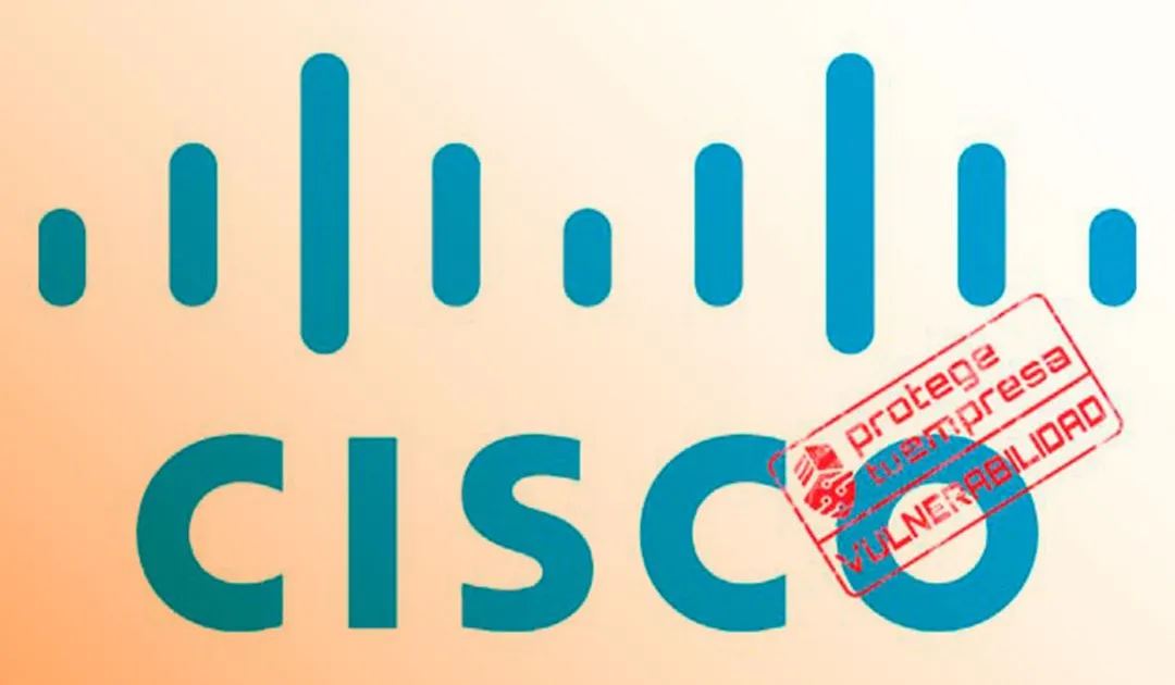 Logotipo de Cisco con mensaje de protección empresarial