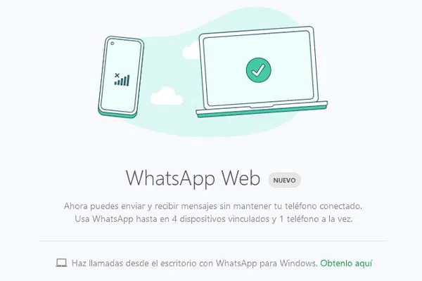 WhatsApp Web sin mantener el teléfono conectado