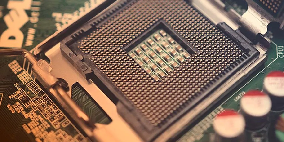 Procesador instalado en una placa base
