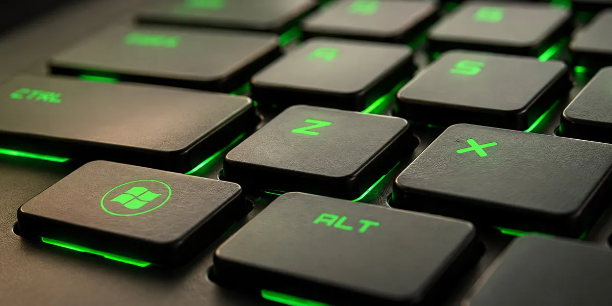Teclado de ordenador con la tecla de Windows