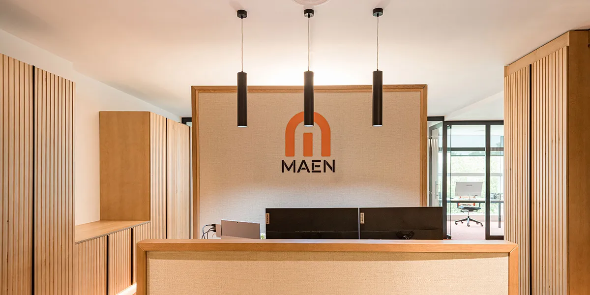 Recepción de las oficinas de Maen Systems