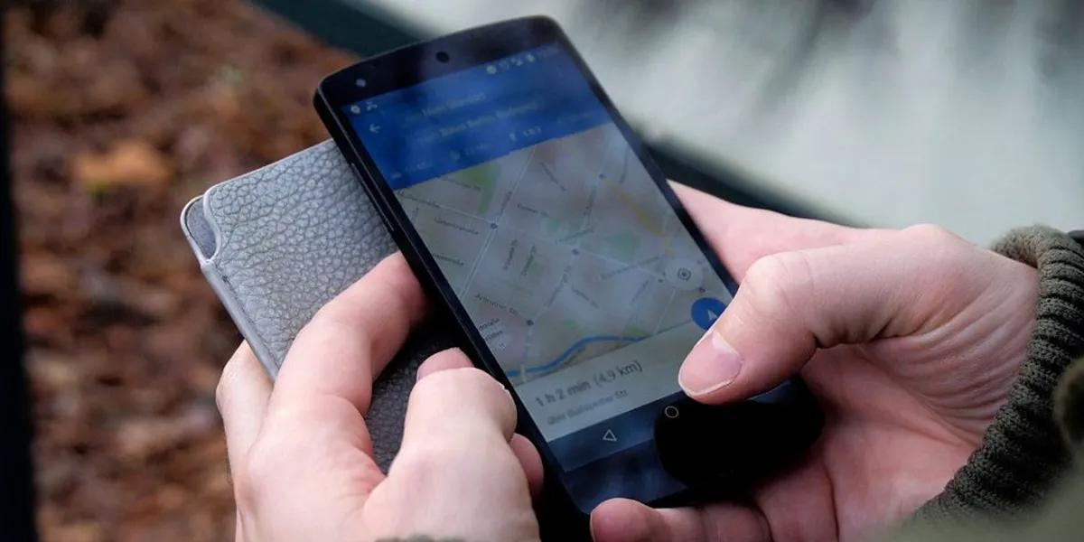 Mapa abierto en un smartphone