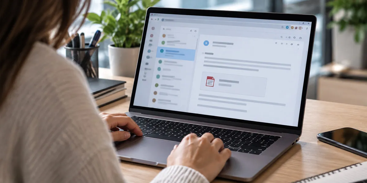 Correo fraudulento con archivo adjunto