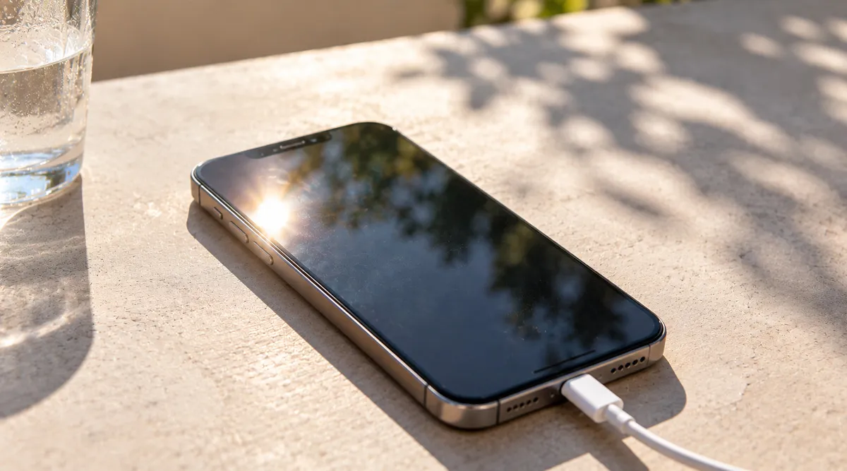 Smartphone expuesto al calor