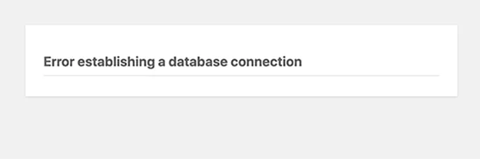 Error de conexión con la base de datos
