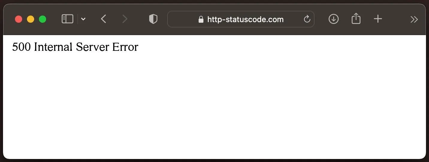 Error 500 en una web