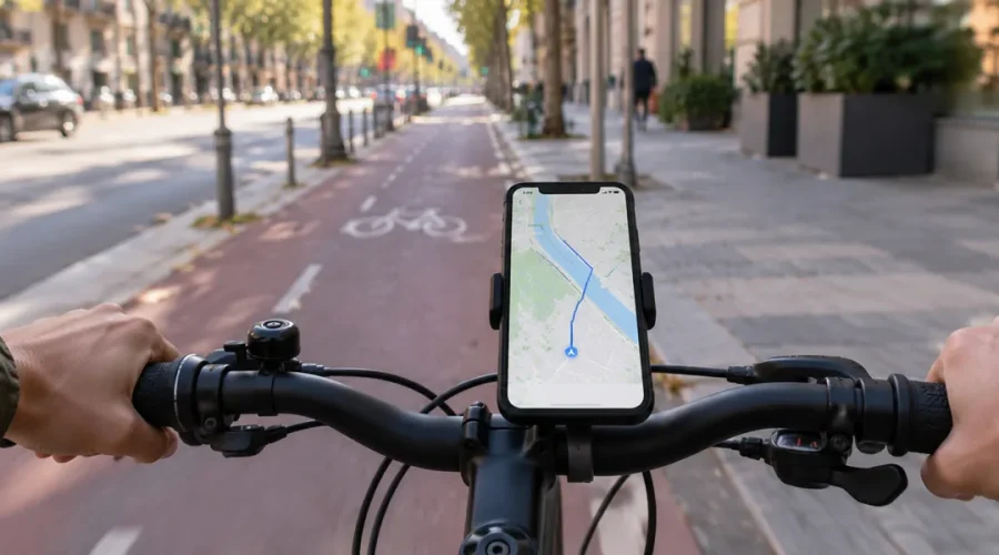 Navegación en bicicleta con smartphone