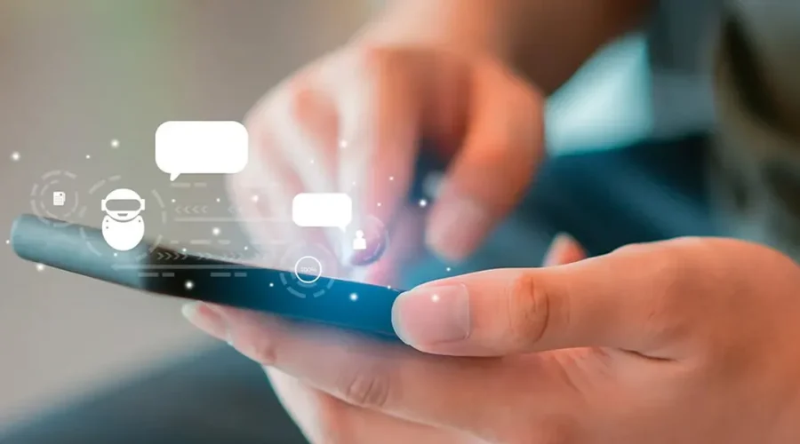 Interacción con chatbot desde móvil