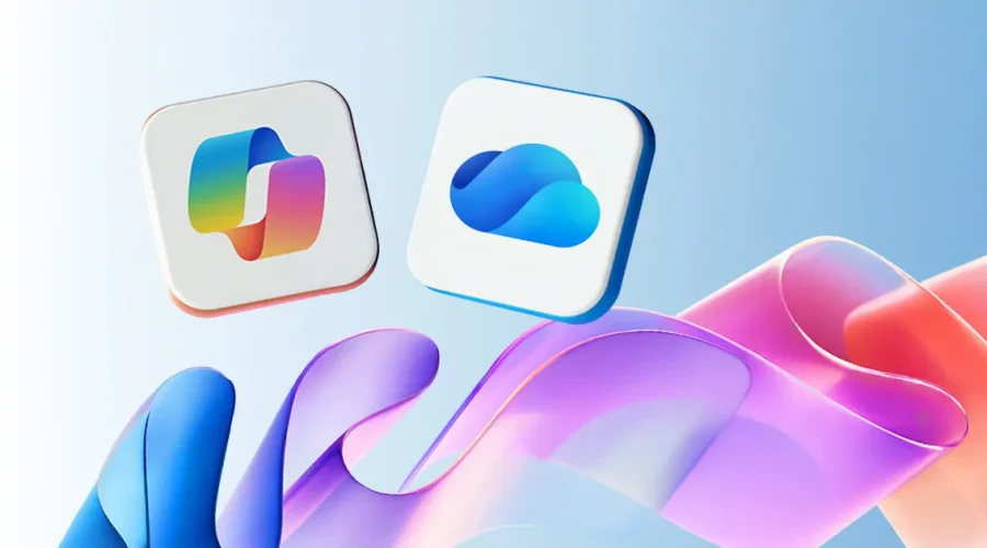 Iconos de Copilot y OneDrive