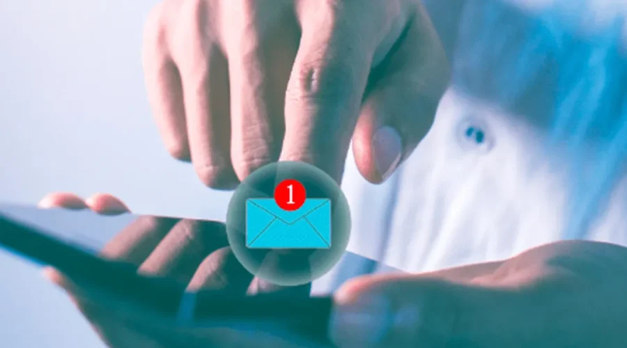 Notificación de correo electrónico en un smartphone