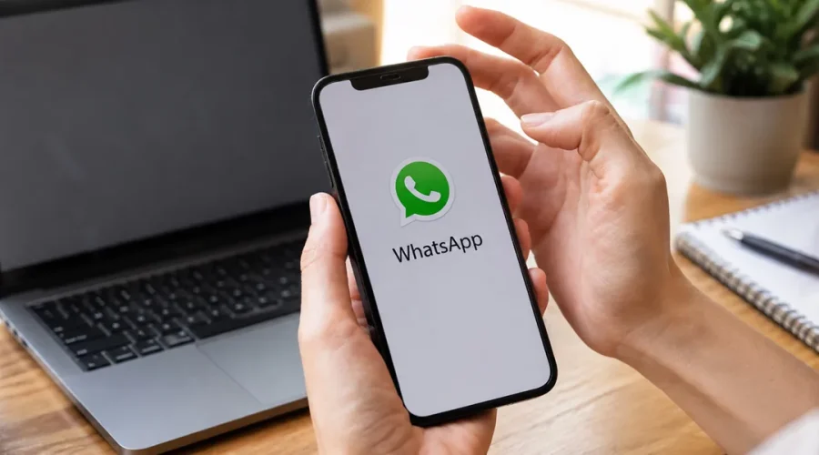 WhatsApp abierto en un smartphone