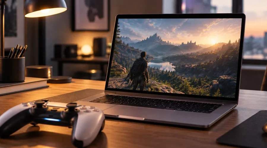 Videojuego ejecutándose en un Mac