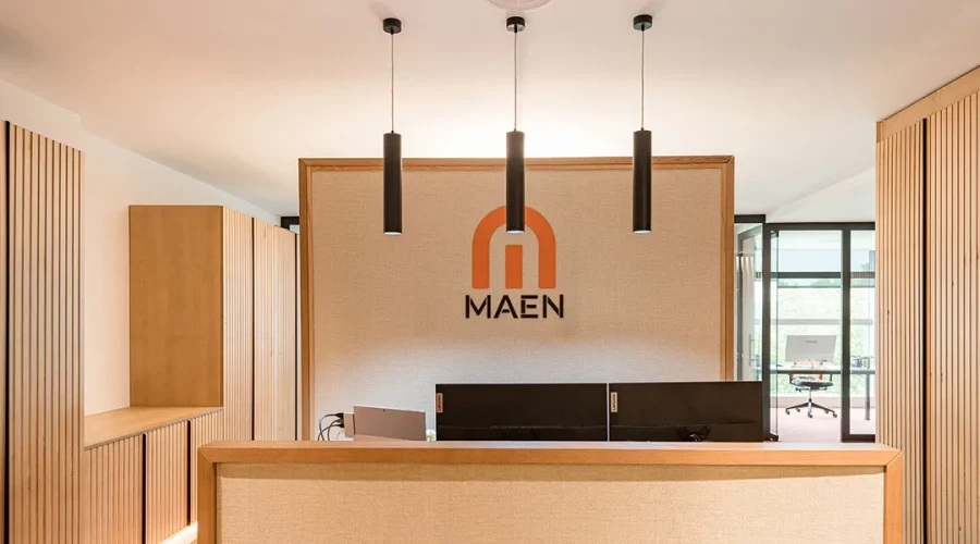 Recepción de las oficinas de Maen Systems