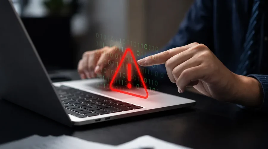 Alerta de seguridad en ordenador