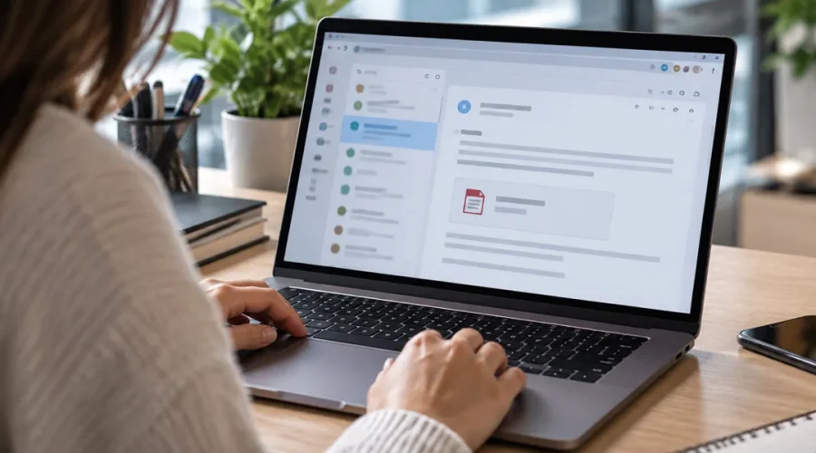 Correo fraudulento con archivo adjunto
