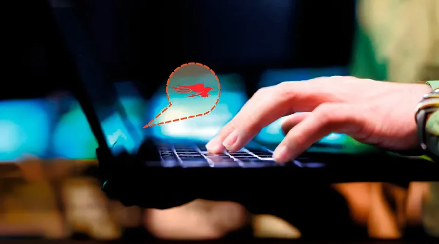 Amenaza de ransomware en un portátil