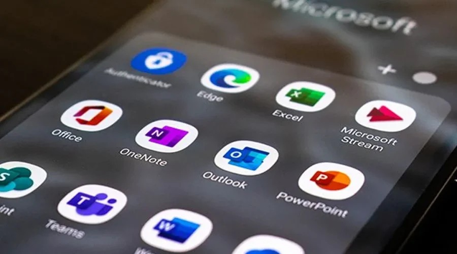Aplicaciones de Microsoft 365 en un smartphone