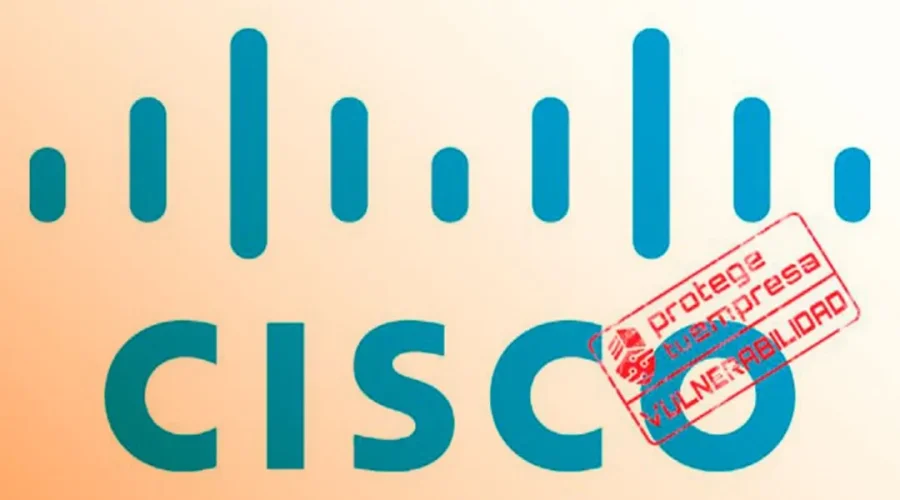 Logotipo de Cisco con mensaje de protección empresarial